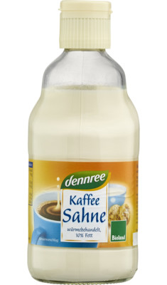 Dennree bio kávé- és teatejszín 165 g