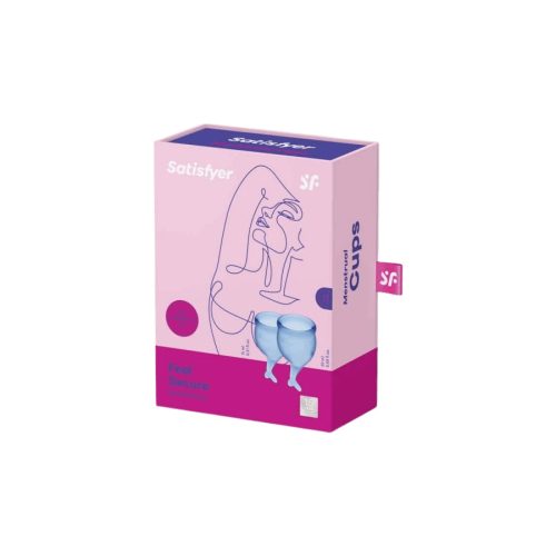 Menstruációs kehely szett - Feel Secure - kék - 2db