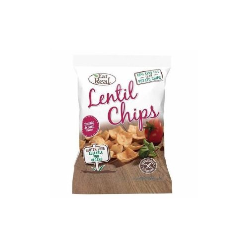 Eat Real lencse chips paradicsom és bazsalikom ízű 40 g