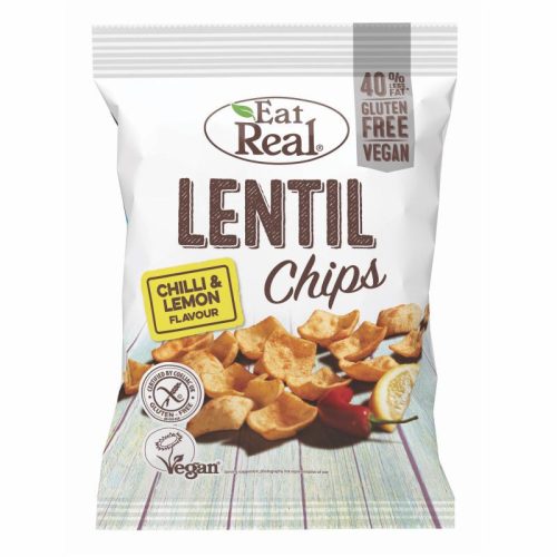 Eat Real lencse chips chili és citrom ízesítésű 40 g