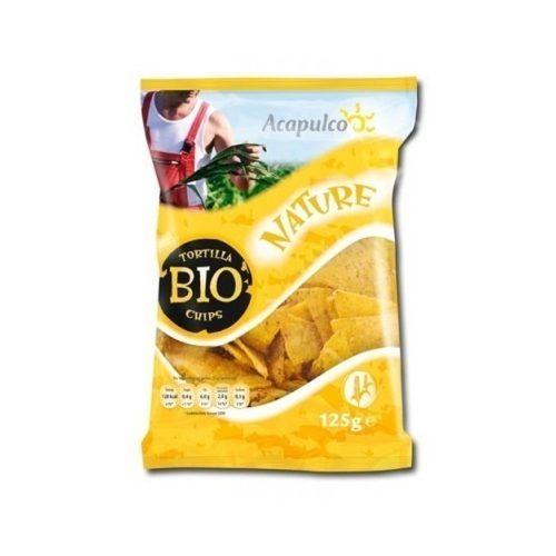 Acapulco bio tortilla chips natúr 125 g