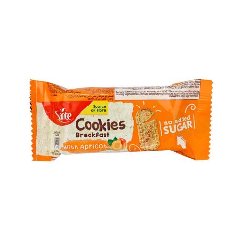 Sante cookies breakfast hozzáadott cukor nélkül barackos 50 g