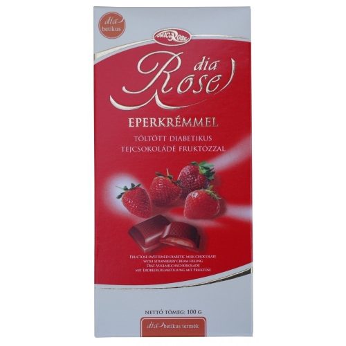 Sweetrose tejcsokoládé eperkrémmel töltött,fruktózzal 100 g