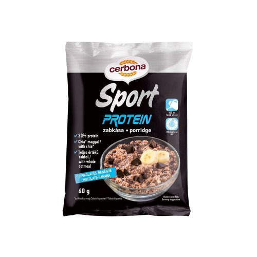 Cerbona sport protein csokis-banános zabkása édesítőszerrel 60 g