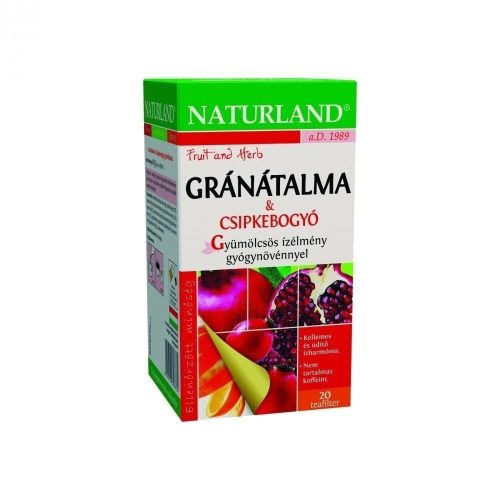 Naturland gyümölcstea gránátalma-csipke 20x2g 40 g