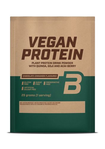 Biotech vegan protein csokoládé-fahéj ízű fehérje italpor 25 g