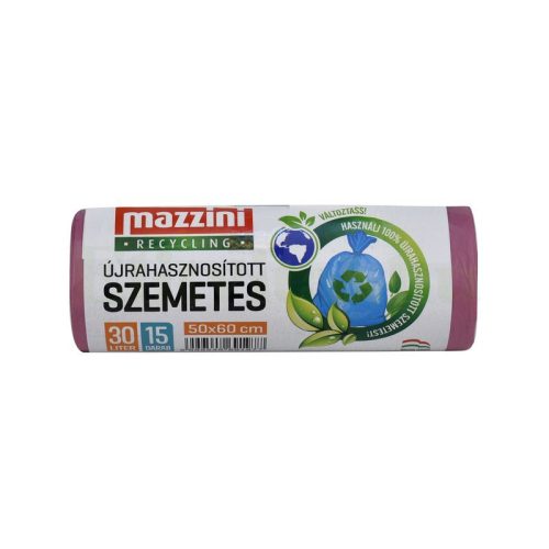 Mazzini újrahasznosított szemeteszsák 30L 15 db