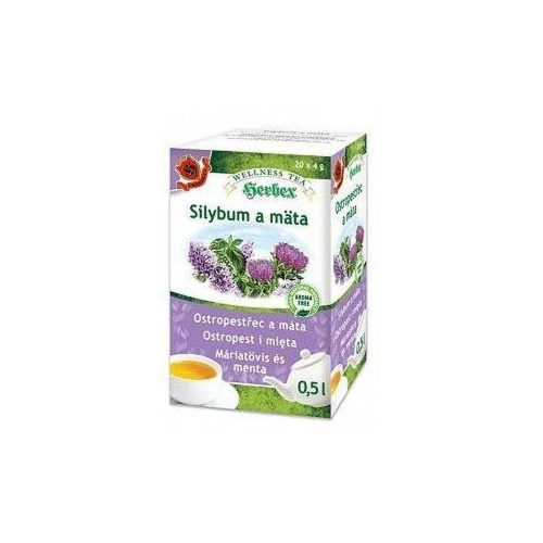 Herbex máriatövis és menta tea 20x4g 80 g