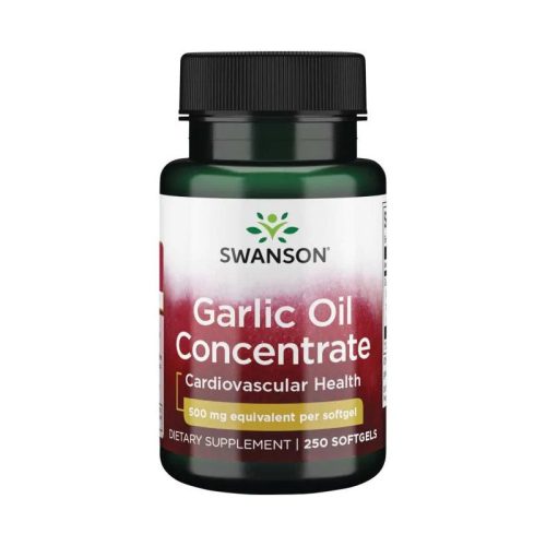 Swanson Garlic Oil Cocentrate (Fokhagyma olaj koncentrátum) 500mg 250 kapszula