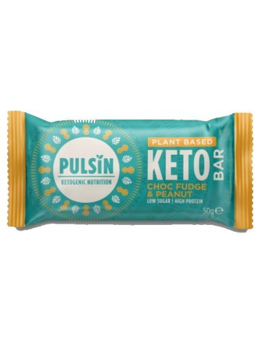 PULSIN KETO protein szelet, Ragacsos csoki & mogyoró ízű (ketogén) - 50g - VitalShop